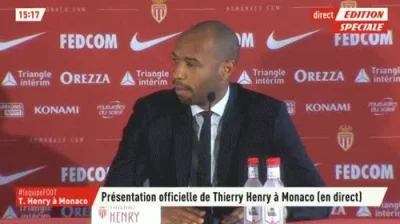 Minieri - Thierry Henry na konferencji w Monaco po tym jak zorientował się że jego 5-...