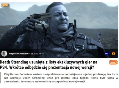 NoKappaSoldier73 - > @zjadlbymkebaba Death Strandig nie jest czasowym exclusivem
 @Ar...