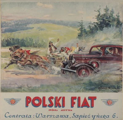 w.....z - Polski Fiat 508
Reklama z 1934 r.
Autor - autor: Kossak, Wojciech (1856-1...