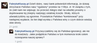 Aimarek - Ciąg dalszy sprawy na fejsbuku allegro