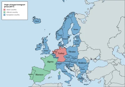 A.....1 - Skąd pochodzi największa liczba imigrantów w danym państwie.

#mapy #mapp...