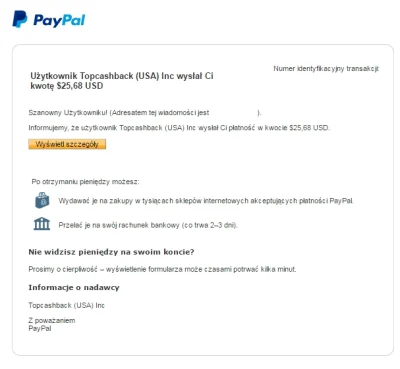 trollasek - wypłata zlecona po południu, chwilę później już u mnie na PP
#cashback #...