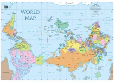 szymonn226 - Mapa świata według Australijczyka
#ciekawostki #mapa #swiat