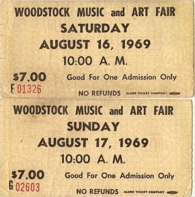 Klofta - Bilety na #woodstock 1969
#muzyka
#historycznefotki / nowy tag