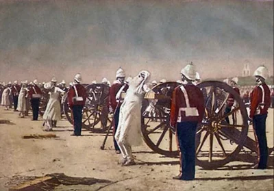 myrmekochoria - Bunt sipajów. Obraz Vasily Vereshchagin " Suppression of the Indian R...