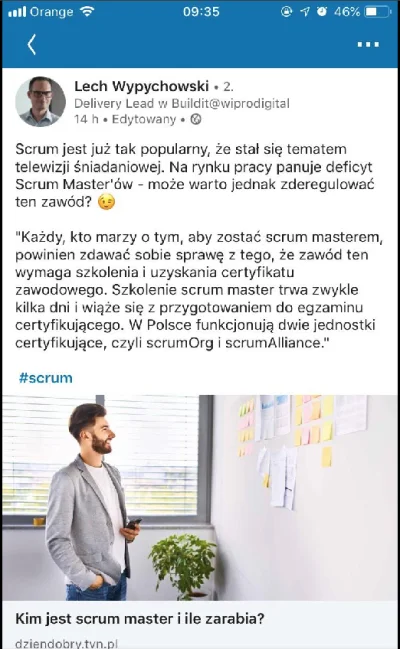 galik - a jebię ale mnie #!$%@?ą wszelkiej maści niecertyfikowani scrum masterzy (cel...