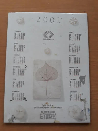 ZnienawidziszMnie - Wiedziałem że jeszcze się przyda hehe kalendarz ceramiczny z 2001...