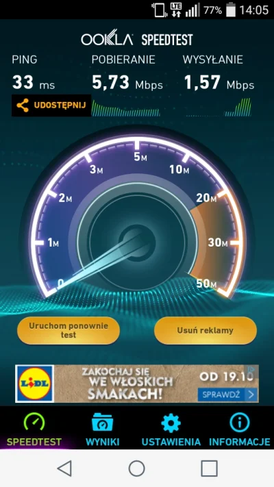 Trzesidzida - Dobry sygnał, nadajnik w pobliżu a prędkość nie zachwyca. Super LTE bul...