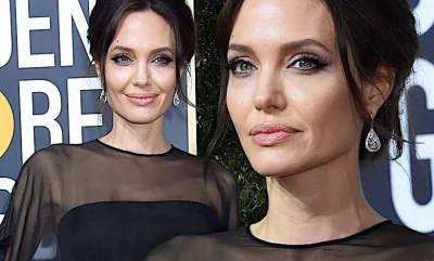 elim - Tak Angelina wyglądała na ostatnim rozdaniu Złotych Globów (ma prawie 43 lata)...