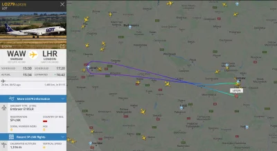 yetix - LOT27E do londynu zawrócił i wraca do Warszawy - ktoś coś wie?
#flightradar2...