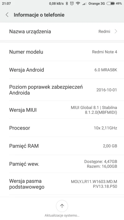 k.....7 - #miui #xiaomi #note4

Mirasy czy to prawilne oprogramowanie? Dodam że telef...