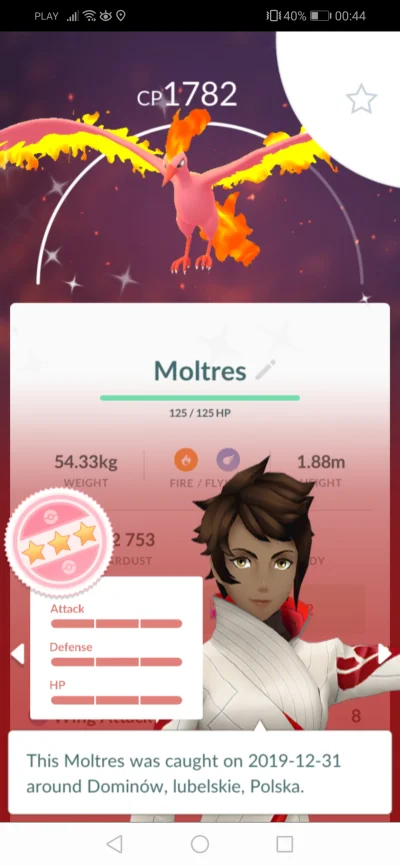 hafx1xe - Kolejny atencyjny Moltres na koniec roku 
(｡◕‿‿◕｡)
#pokemongo