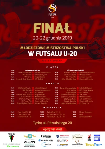 s.....0 - Zapraszamy na XIX Młodzieżowe Mistrzostwa Polski u20 w Futsalu :)
Oficjaln...