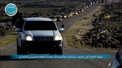 60groszyzawpis - Posiłki Dżabhat al-Nusra w drodze do atakowanego przez siły rządowe ...