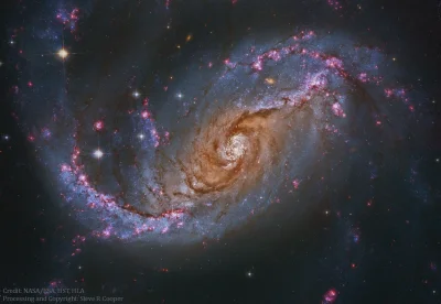 Elthiryel - Zdjęcie galaktyki NGC 1672 zrobione przez Teleskop Hubble'a. Jest to gala...