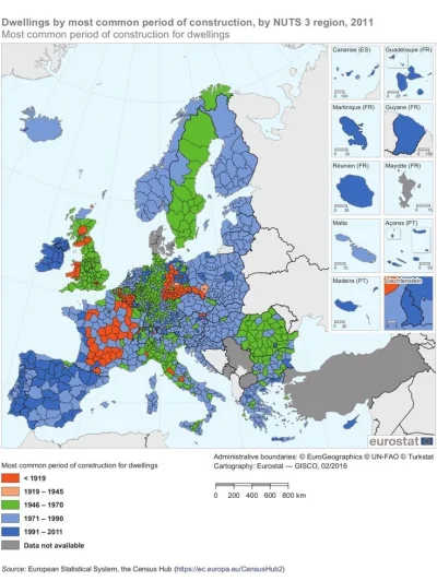 motaboy - Kiedy Europa zbudowała większość swoich domów? #mapporn #ciekawostki #europ...
