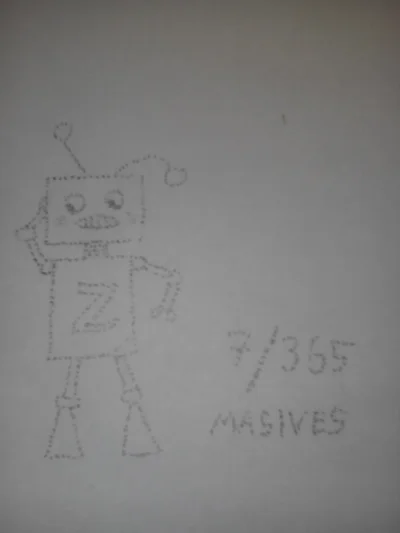 Masives - #365styczen 7/365 nakropkowałem nieśmiałego robota. 
SPOILER