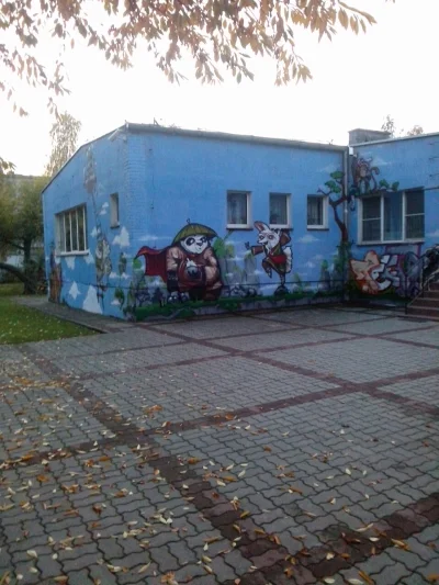 le1t00 - Mural na pewnym przedszkolu w moim mieście. Zdjęcie na szybko zrobione bo ba...