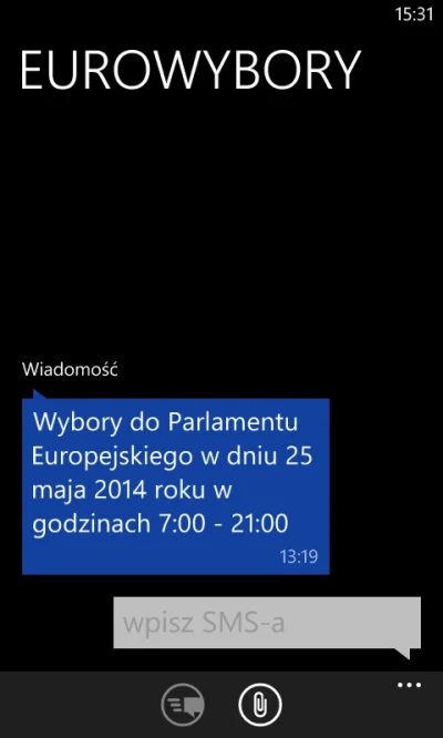 j.....o - Też dostaliscie takiego smsa? #plus #eurowybory2014 #eurowybory #jkm