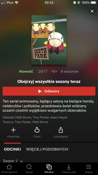 zjadlbym_kebaba - Dziękuję pan Netflix
#netflix #southpark #seriale #szczesie