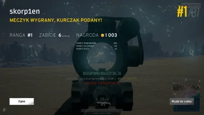 s.....n - Pierwszy kurczak po 15h ᕙ(⇀‸↼‶)ᕗ
#pubg