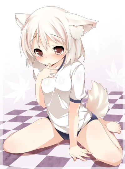 Azur88 - #randomanimeshit #anime #touhou #inubashirimomiji #shorthair #whitehair #red...