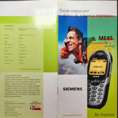 gonera - #codziennienowydumbphone nr 30: Siemens ME45, 2001r.

Brat bliźniak S45(bę...