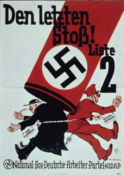 FrauWolf - Plakat NSDAP z lipcowych wyborów 1932 roku do Reichstagu.
NSDAP zdobyła w...