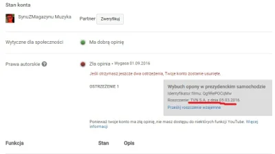 SynuZMagazynu - mi tvn dość szybko zablokował filmik z oponą i jeszcze chyba złą opin...