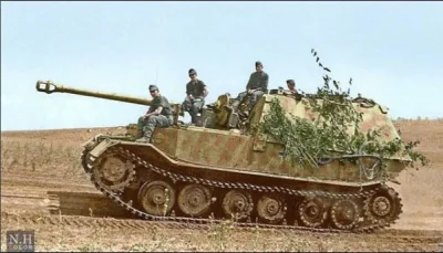 wojna - Niemiecki niszczyciel czołgów Panzerjäger Tiger 'Ferdinand' 656.Pułk Ciężkich...