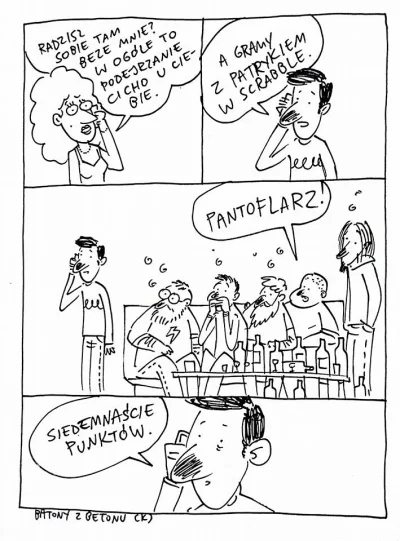 czteroch - #batonyzbetonu #komiks #humorobrazkowy #krl #scrabble