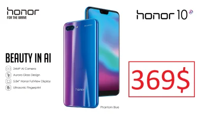 sebekss - Tylko 369$ za flagowca Huawei Honor 10 4/128 GB
Świetna cena za tańszego b...