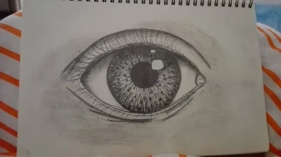 pogop - Takie oto oko narysowane przez moją żonę po tygodniu prób i oglądaniu poradni...