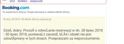 Pawciosl - Na początku stycznia zarezerwowałem sobie na booking.com nocleg w pewnym p...