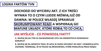 henrykwalezy - @FaktyTVN: Która odpowiedź jest poprawna? 
Dochodzi do wycieku akt, z...