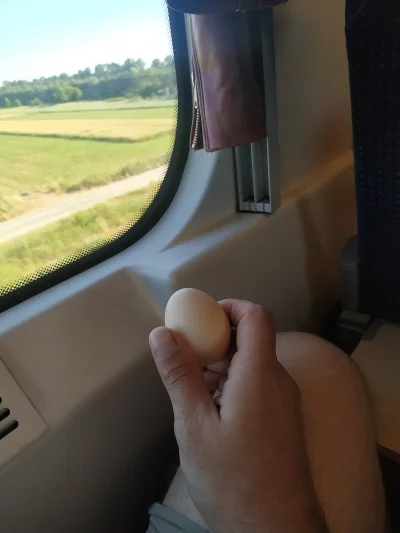 bols83 - Mirki jak najszybciej obrać jajeczko w pociągu? #podruzujzwykopem #gotujzwyk...