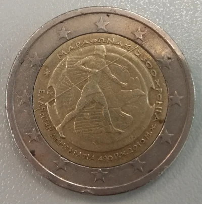 okolicznosciowy - Dziś dostałem w prezencie monetę okolicznościową z Grecji z 2010 ro...