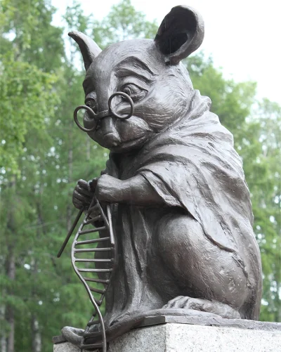 LostHighway - #rosja #ciekawostki Postawili #pomnik myszy laboratoryjnej w #nowosybir...