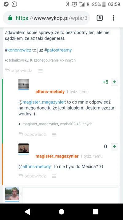 nurekzjaworzna - @alfons-metody: jeszcze sam mu donejty wysyłasz, a teraz się błaźnis...