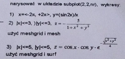 wykoszonytrawnik - Pomoże ktoś w rozwiązaniu tych zadań?
#matlab #matematyka #studba...