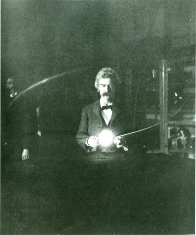 s.....w - Mark Twain w laboratorium Nikoli Tesli - 1894 rok.
#ciekawostki #fotohistor...