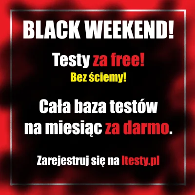 Ltesty - @Ltesty: Czarne szaleństwo trwa My mamy dla Was Black Weekend, taki, że bard...