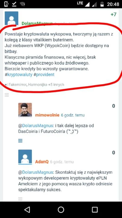 hejtynatymczarnymwirchu - @Obserwatorzramienia_ONZ: 

Polecam WKP WypokCoin. ( ͡° ͜...