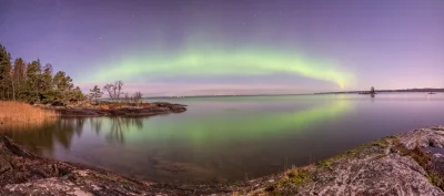 optimus_dime - Panoramiczna kompozycja zdjęć środowej zorzy widocznej z południowego ...