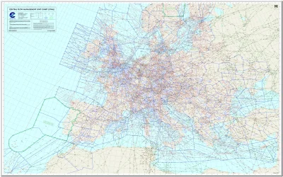 d.....B - Drogi lotnicze w Europie ; o

#lotnictwo #ciekawostki #kartografia