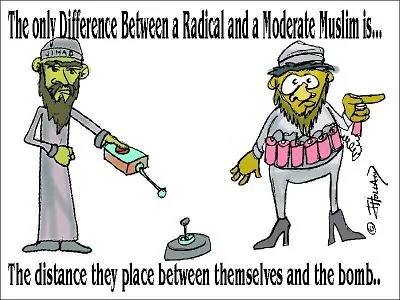 woytas - Różnica między radykalnymi muzułmanami, a umiarkowanymi: radykalni muzułmani...