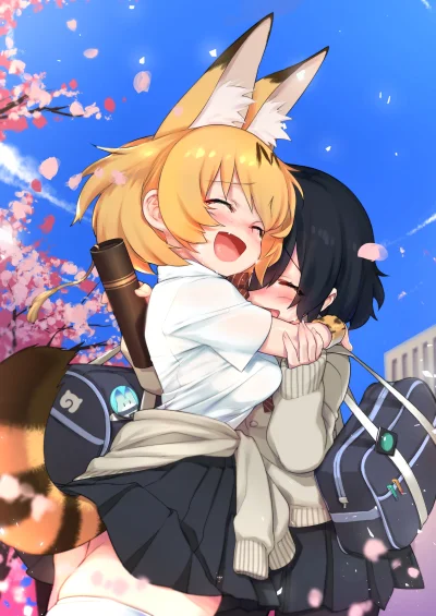 kedzior1916 - #randomanimeshit #kemonofriends #kaban #serval #luckybeast #kemonomimi