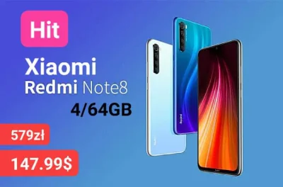 sebekss - Tylko 147.99$ (579zł) za Xiaomi Redmi Note 8 4/64GB❗
Udoskonalony RN7 ( ͡°...