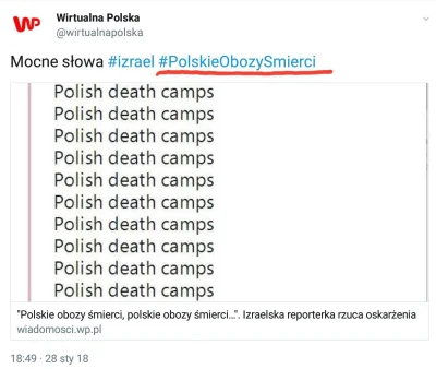 tuvix - Tymczasem Wirtualne Parówki promują hashtag #PolskieObozySmierci. Infamia dla...