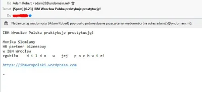 Yerboholik - #ibm #monikaslomiany #rumun #heheszki


Takiego maila dostałem :)
